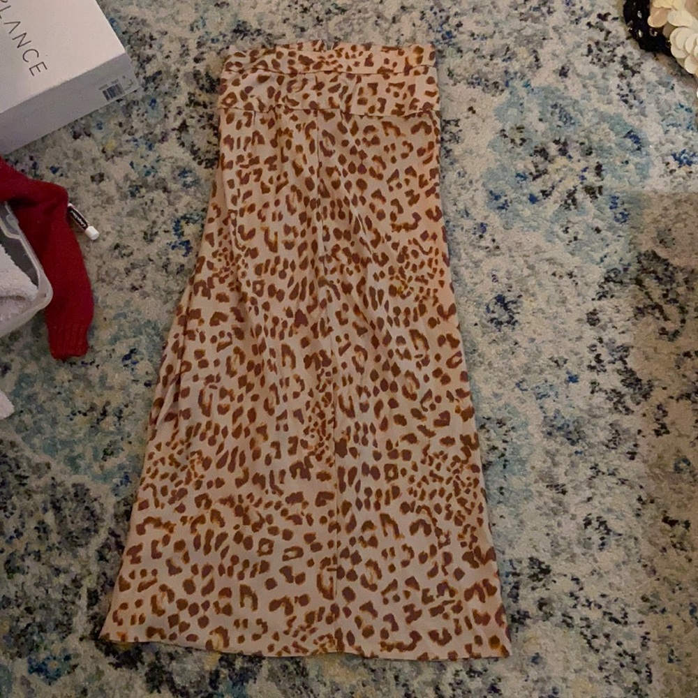 Maxi cheetah satin skirt